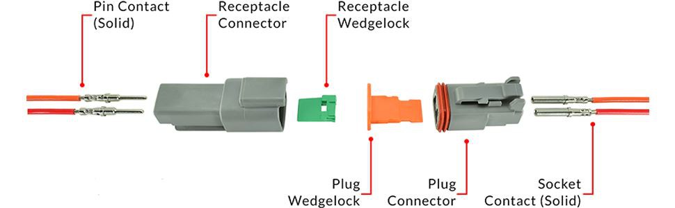 deutsch 2 wire connector